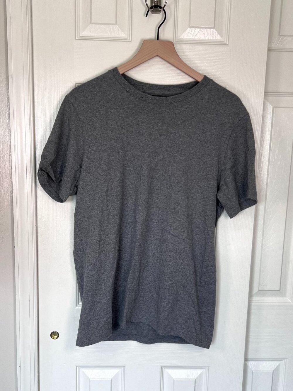 Everlane Men’s Premium Cotton Crew Neck Tee Heathered Gray Size Medium